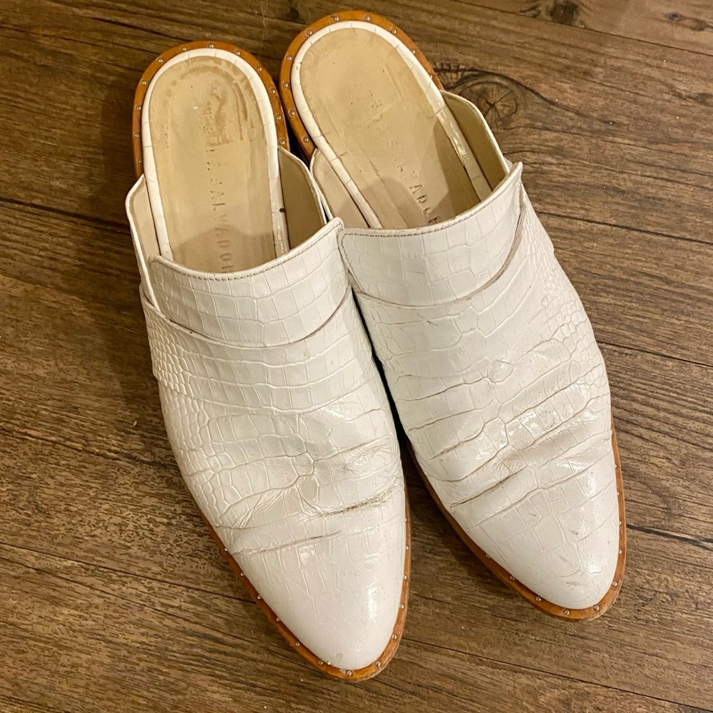 KEEN MULE - White Embossed Croc